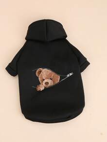 1pc Small Size Pet Sweatshirt, Warm Winter Fleece Clothing For Cats, Poodles, Teddy Bears, Autumn/Winter Outfit For Small Dogs & Puppies, Anti-Shedding For Munchkin & Ragdoll Cats
