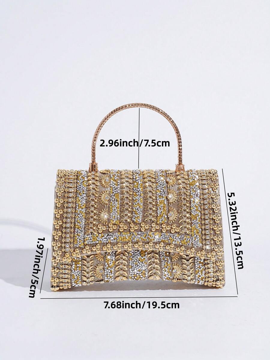 Torba sa šljokicama i kristalima, elegantna