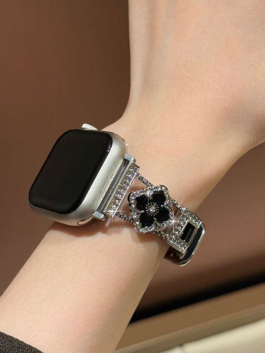 ženski zlatni sjajni kaiš za pametni sat sa  dijamantskim detaljima,  pogodan za Apple Watch 38/40/41/42/44/45/46/49mm