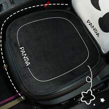 1pc Universal Car Seat Cushion, Plush Warm Panda Design Soft Comfortable Car Seat Protector With Neck Pillow, Suitable For Most Vehicles, Car Accessories