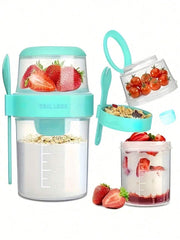 Set prenosivih šolja za voćnu salatu, žitarice i jogurt 310ml + 560ml