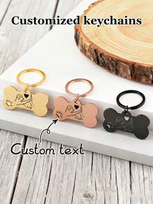 Ayotu Customized Pet Dog ID Tag, Personalized Laser Engraved Dog Tag And Owner's Love Tag, Customized Engraved Phone Tag, Cat & Dog ID Tag, Alloy Pendant Dog Collar