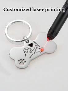 Ayotu Customized Pet Dog ID Tag, Personalized Laser Engraved Dog Tag And Owner's Love Tag, Customized Engraved Phone Tag, Cat & Dog ID Tag, Alloy Pendant Dog Collar