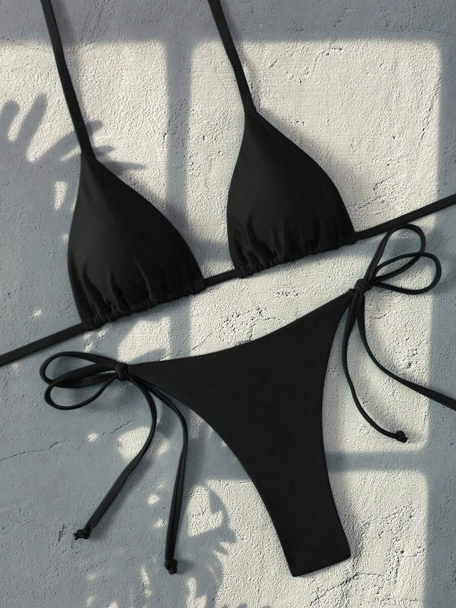 Ženski Bikini Set sa Halter Krojem i Dekoracijom od Kristala