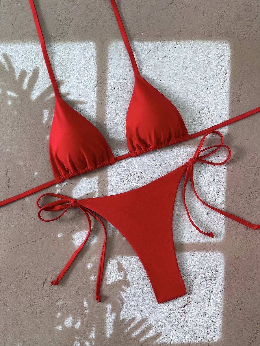 Ženski Bikini Set sa Halter Krojem i Dekoracijom od Kristala