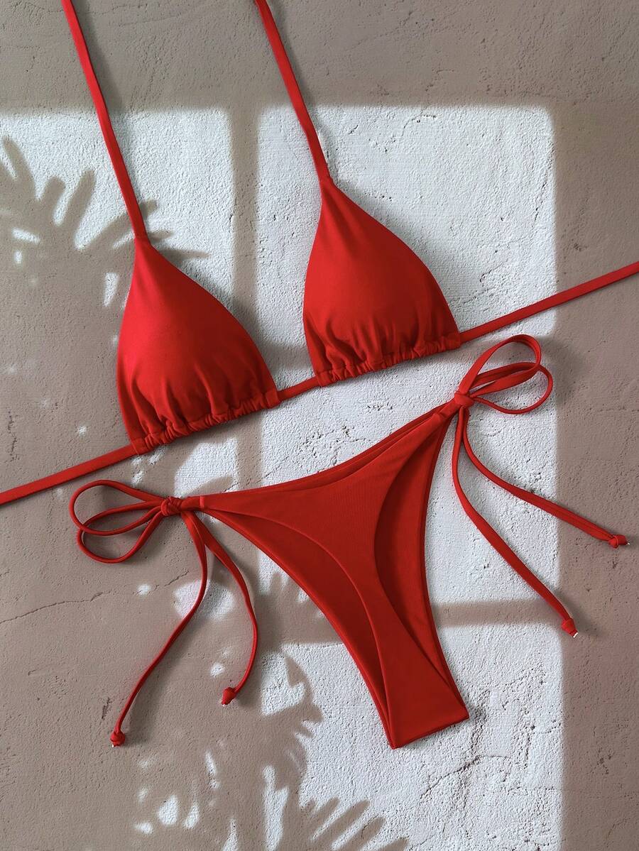 Ženski Bikini Set sa Halter Krojem i Dekoracijom od Kristala