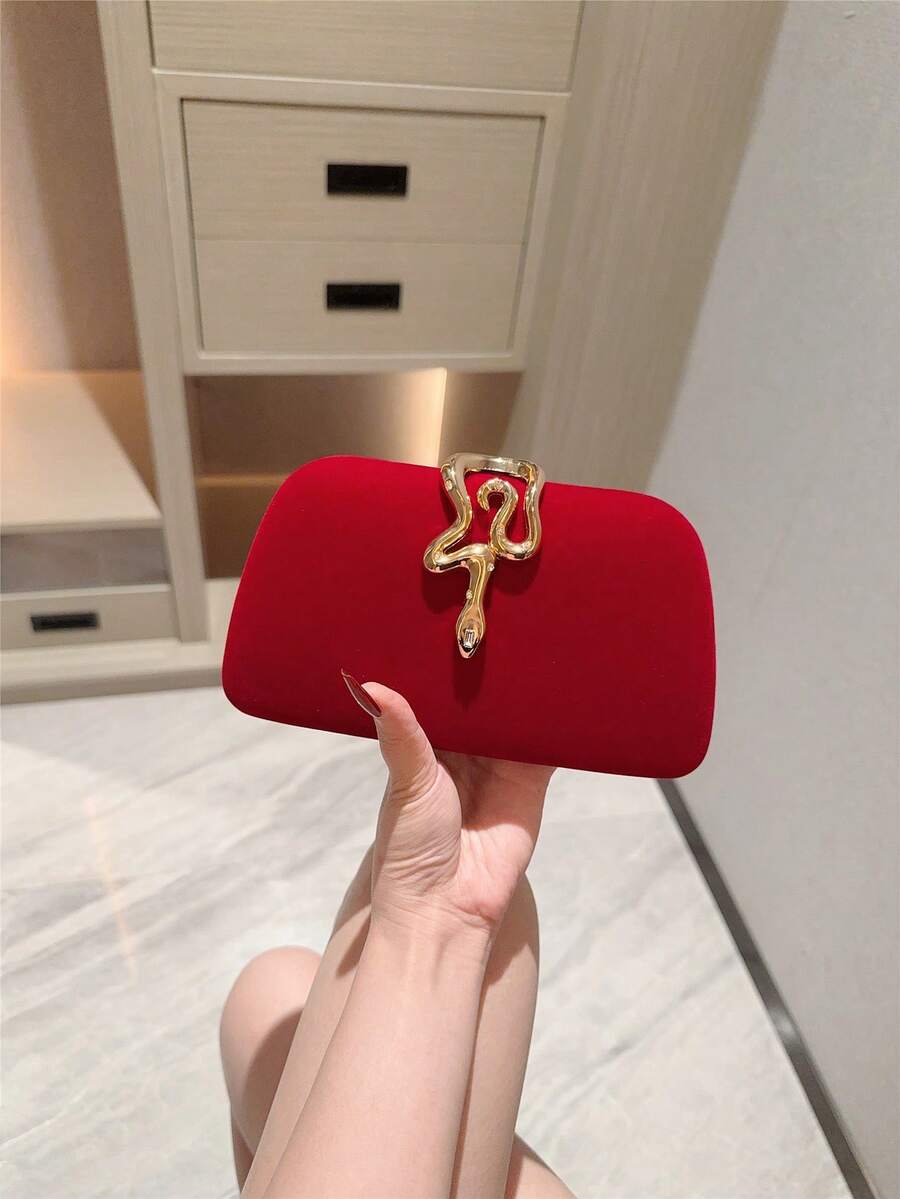 Metalik torba za ruku , luksuzna sjajna retro mini