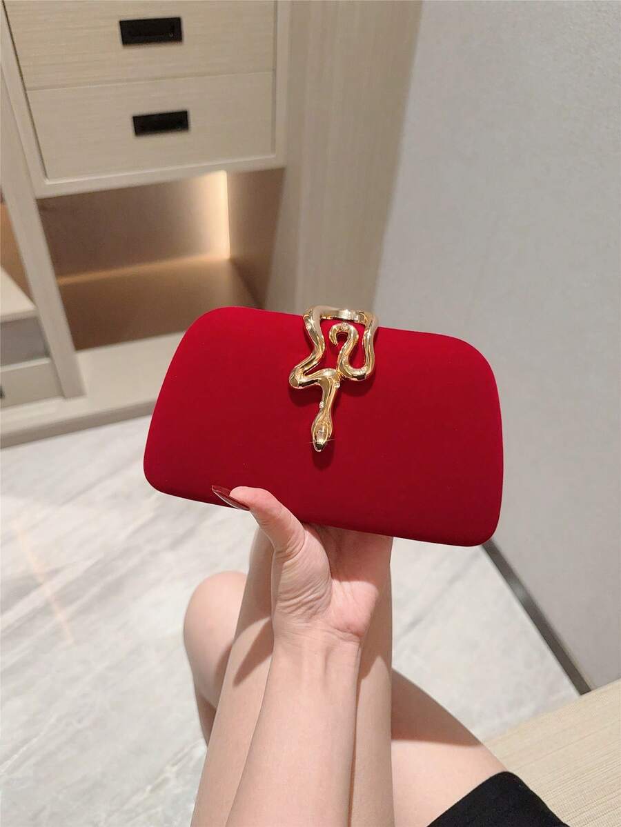 Metalik torba za ruku , luksuzna sjajna retro mini