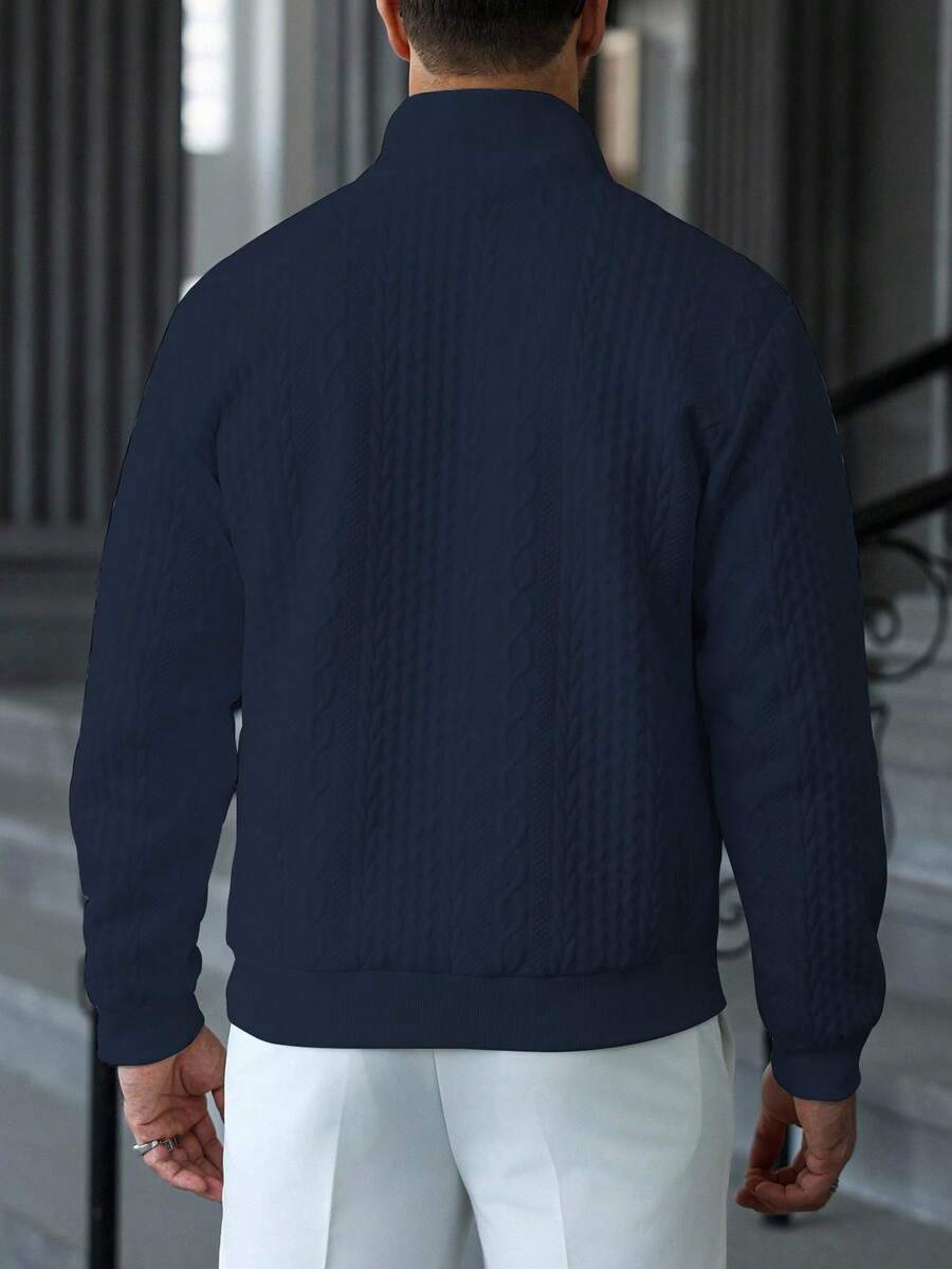 Muški jesenji smart casual duks na četvrt ziper