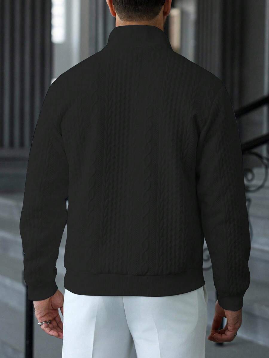 Muški jesenji smart casual duks na četvrt ziper