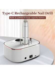 35000RPM Electric Nail Drill, With LCD Display, Rechargeable Manicure Machine, For Gel Polish Art Salon Tool