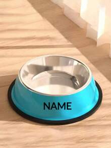 Customizable Stainless Steel Dog & Cat Bowl, Non-Slip Personalized Dog Water Bowl With Name Designs For Identification, Customized Travel And Elevated Dog Bowls, Small Pet Memorial Gift