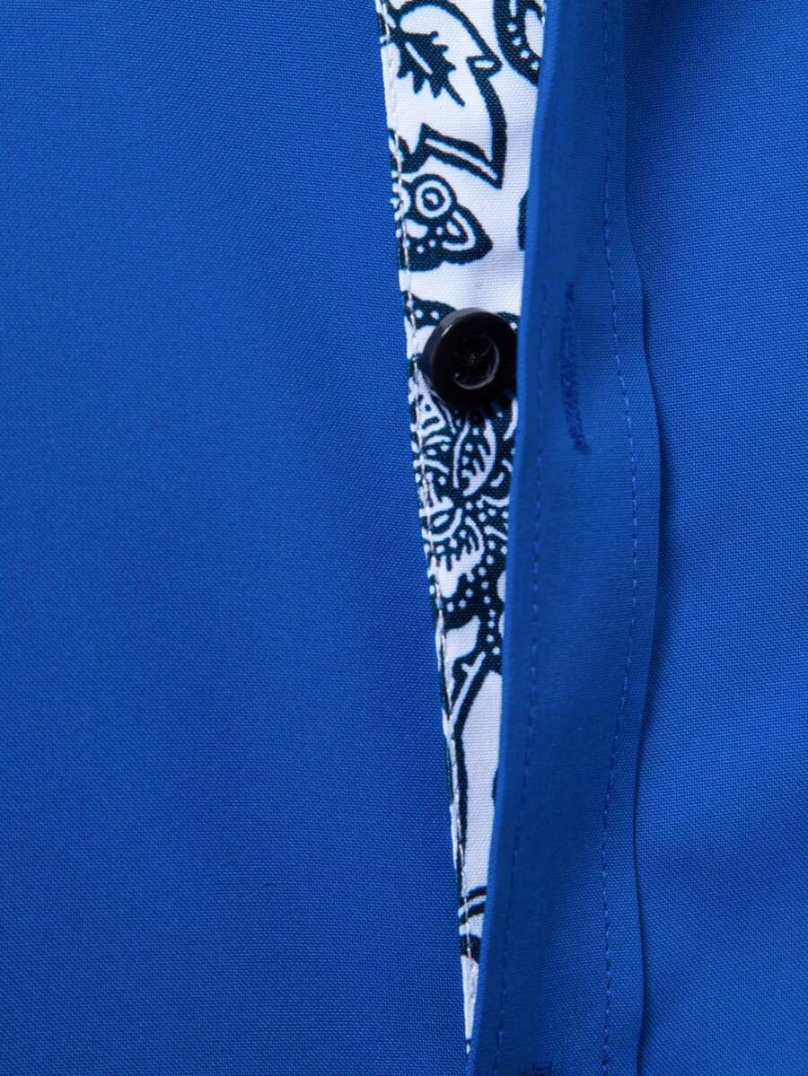 Muška formalna košulja dugih rukava sa patchwork printom