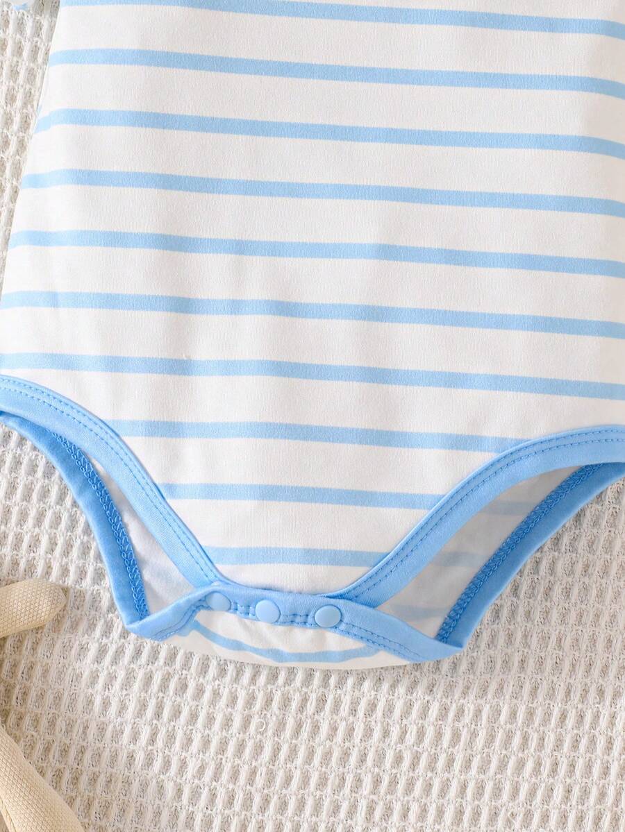 3 kom/set bebi body majice sa slatkim printom patke, udobne i lake za oblačenje, kratkih rukava