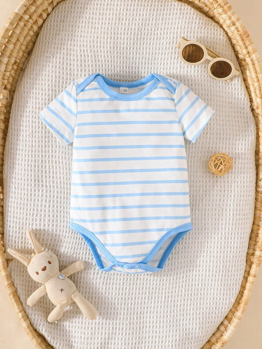 3 kom/set bebi body majice sa slatkim printom patke, udobne i lake za oblačenje, kratkih rukava