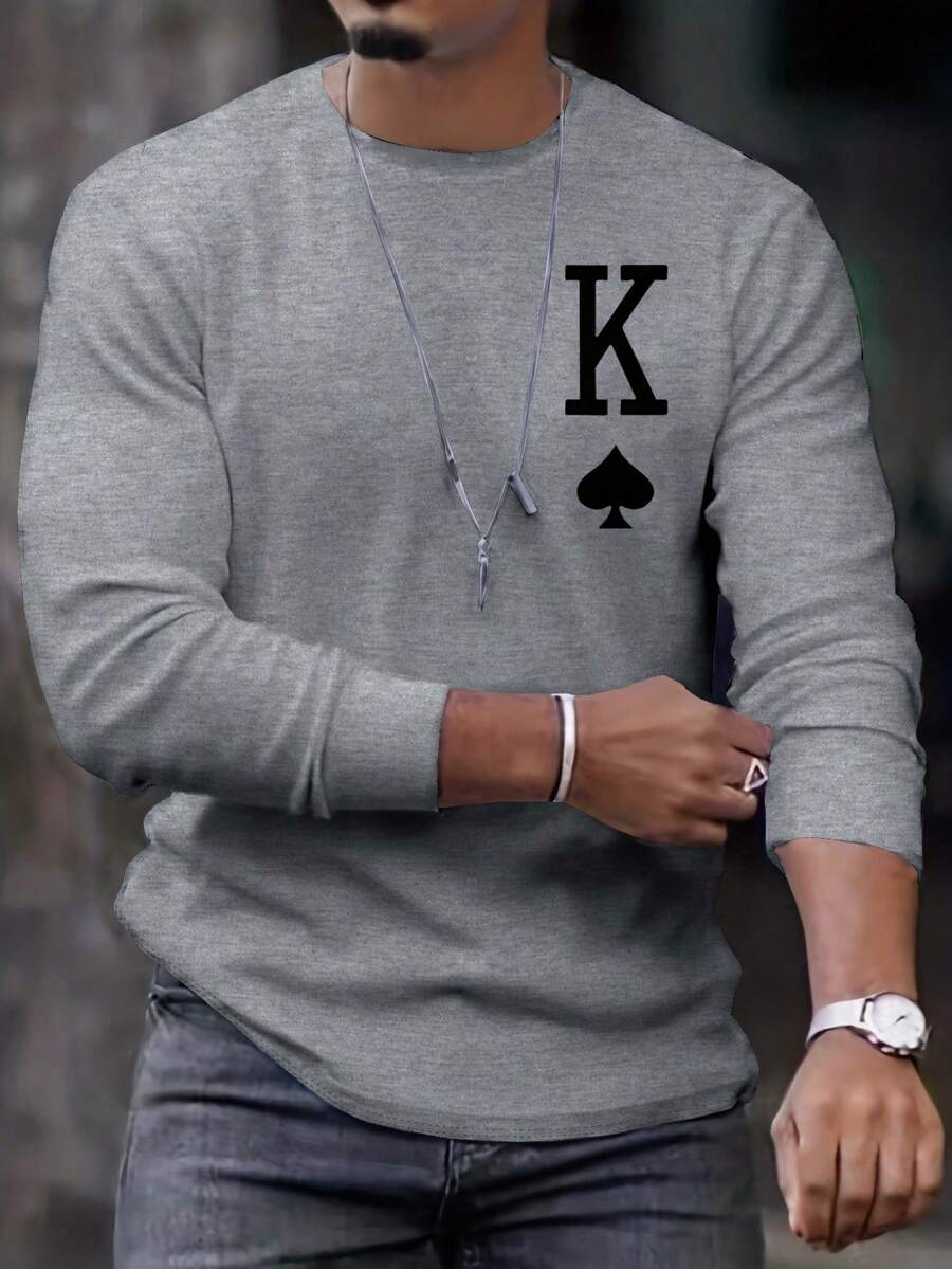 Muška majica dugih rukava sa poker printom