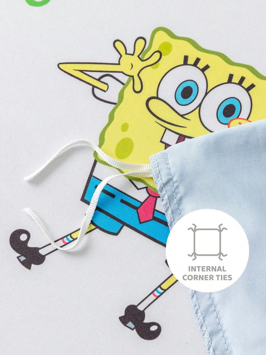 SpongeBob SquarePants Set posteljine od 3 komada, mekan i topao brušeni materijal