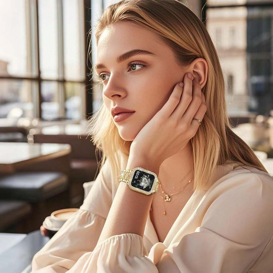 Kompatibilna narukvica i kućište 38/40/41/42/44/45/46/49mm, Kompatibilno sa Apple Watch Series Ultra/11/10/9/8/7/6/5/4/3/SE
