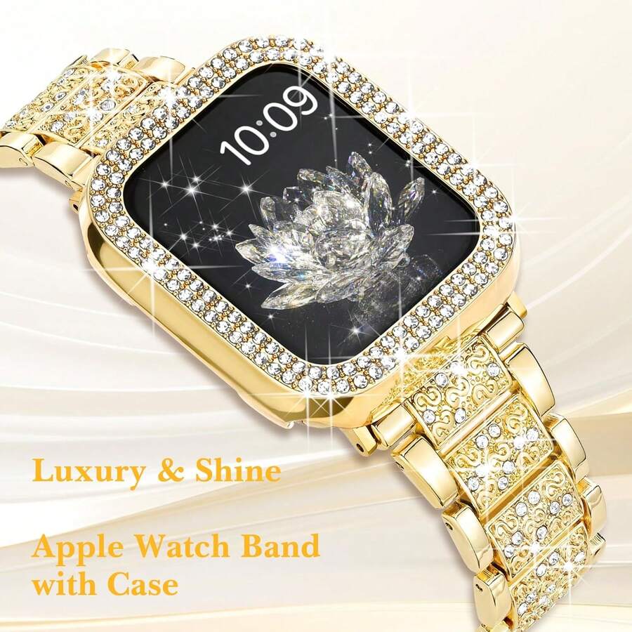 Kompatibilna narukvica i kućište 38/40/41/42/44/45/46/49mm, Kompatibilno sa Apple Watch Series Ultra/11/10/9/8/7/6/5/4/3/SE