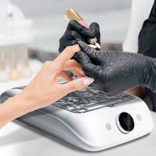LIMEGIRL 2000mAh Nail Dust Collector, Butterfly Pattern Shell, Elegant Nail Dust Extractor, Professional Brushless Turbine Fan, With LCD Display And Hand Rest, Nail Dust Vacuum Cleaner, Suitable For Gel Manicure Polishing, Salon Home Use, White