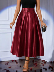 Lady elegantna plisirana suknja jednobojna