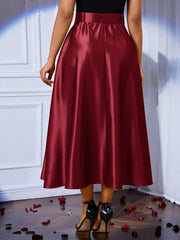 Lady elegantna plisirana suknja jednobojna