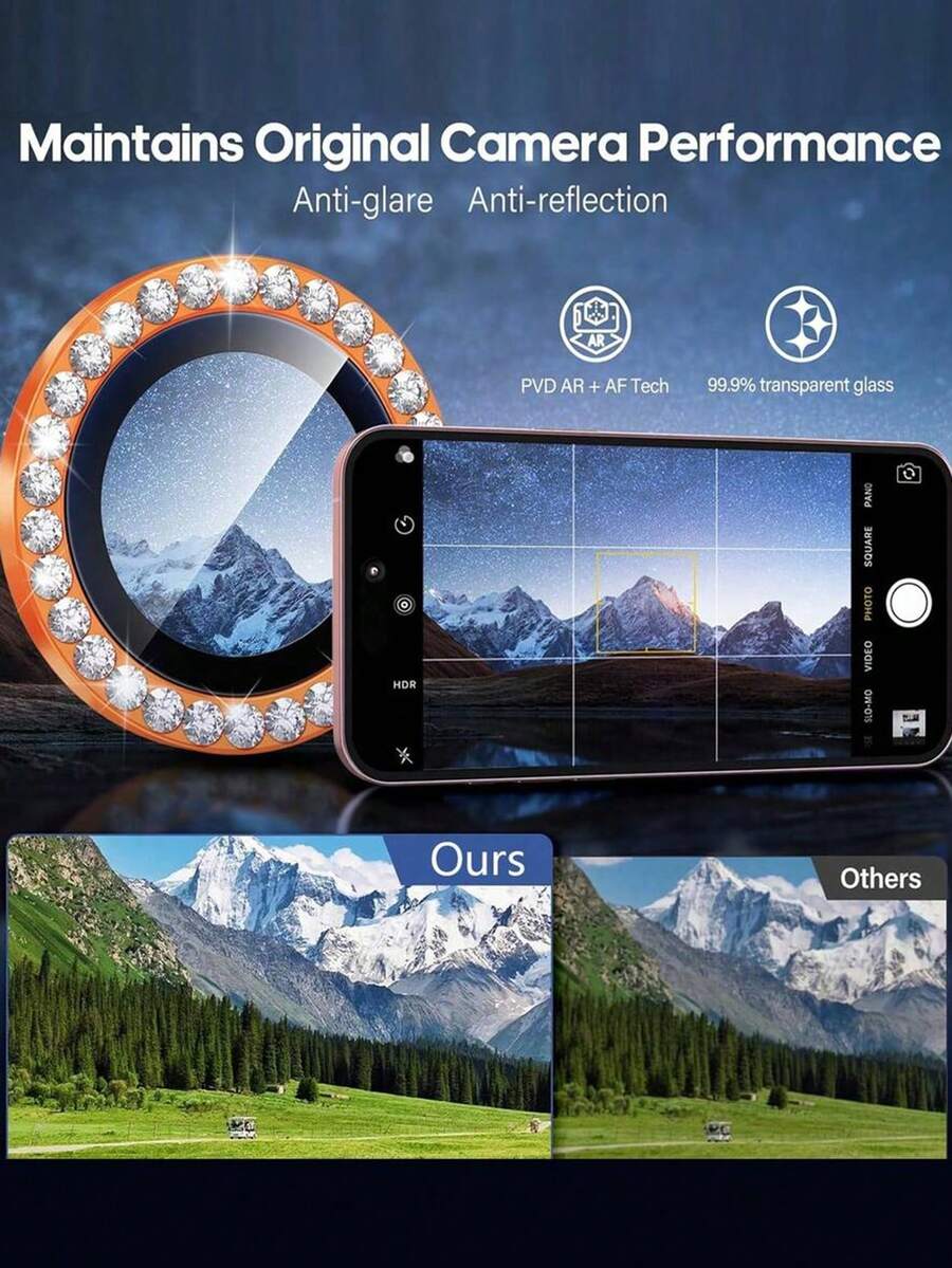 3 kom. zaštitne folije za sočivo kamere, kompatibilne sa Apple 18/18PPro/18Promax/17/17Air/17pro/17promax/16/16pro/16plus/16promax/16 14 Pro 6.1 inča /14 Pro Max 6.7 inča