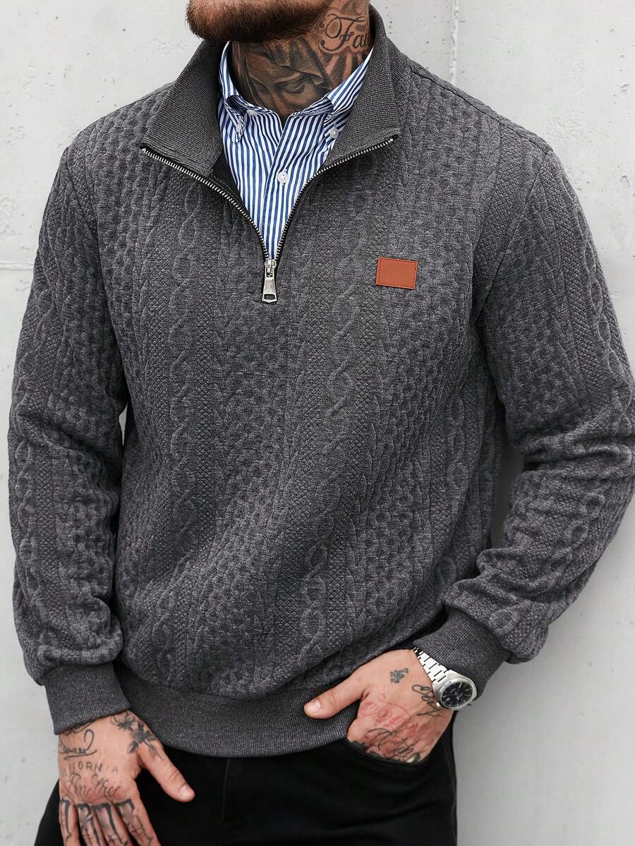 Muški jesenji smart casual duks na četvrt ziper