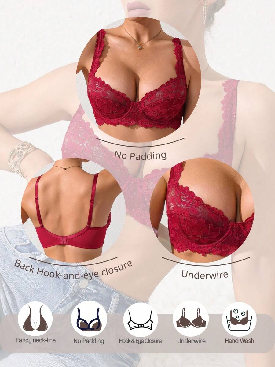Moderan romantični francuski push-up grudnjak sa žicom