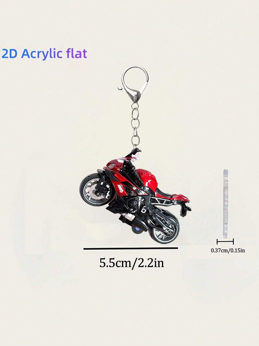 2D ravni crni akrilni privesak za motocikl