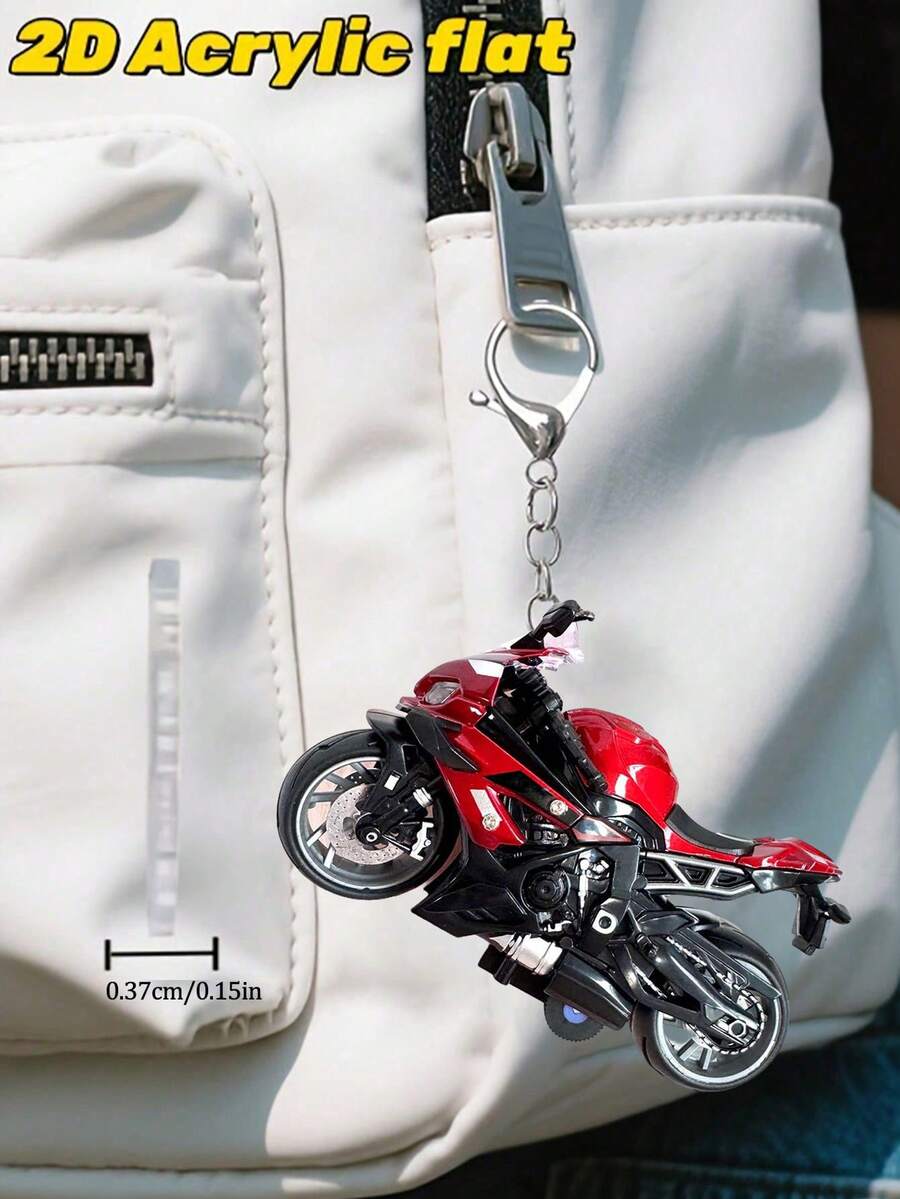 2D ravni crni akrilni privesak za motocikl