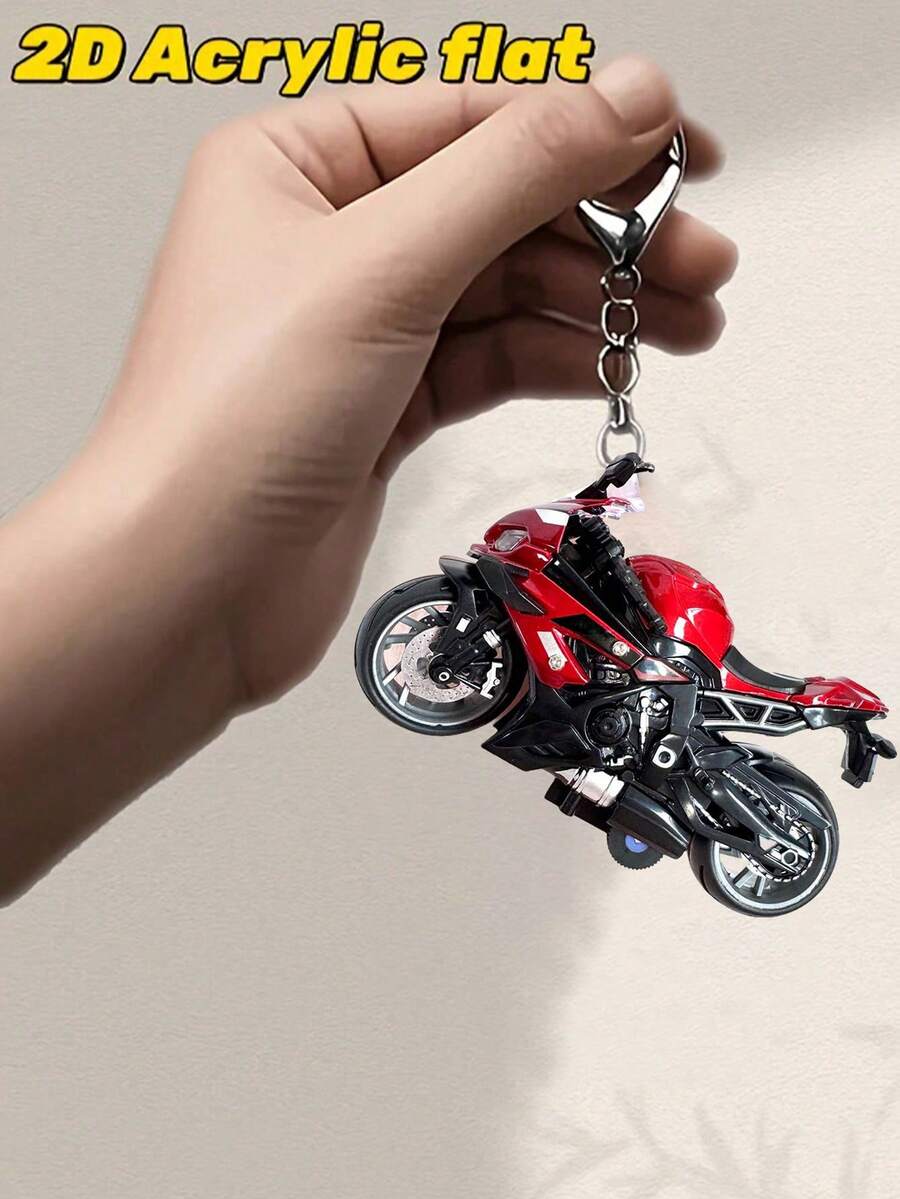 2D ravni crni akrilni privesak za motocikl