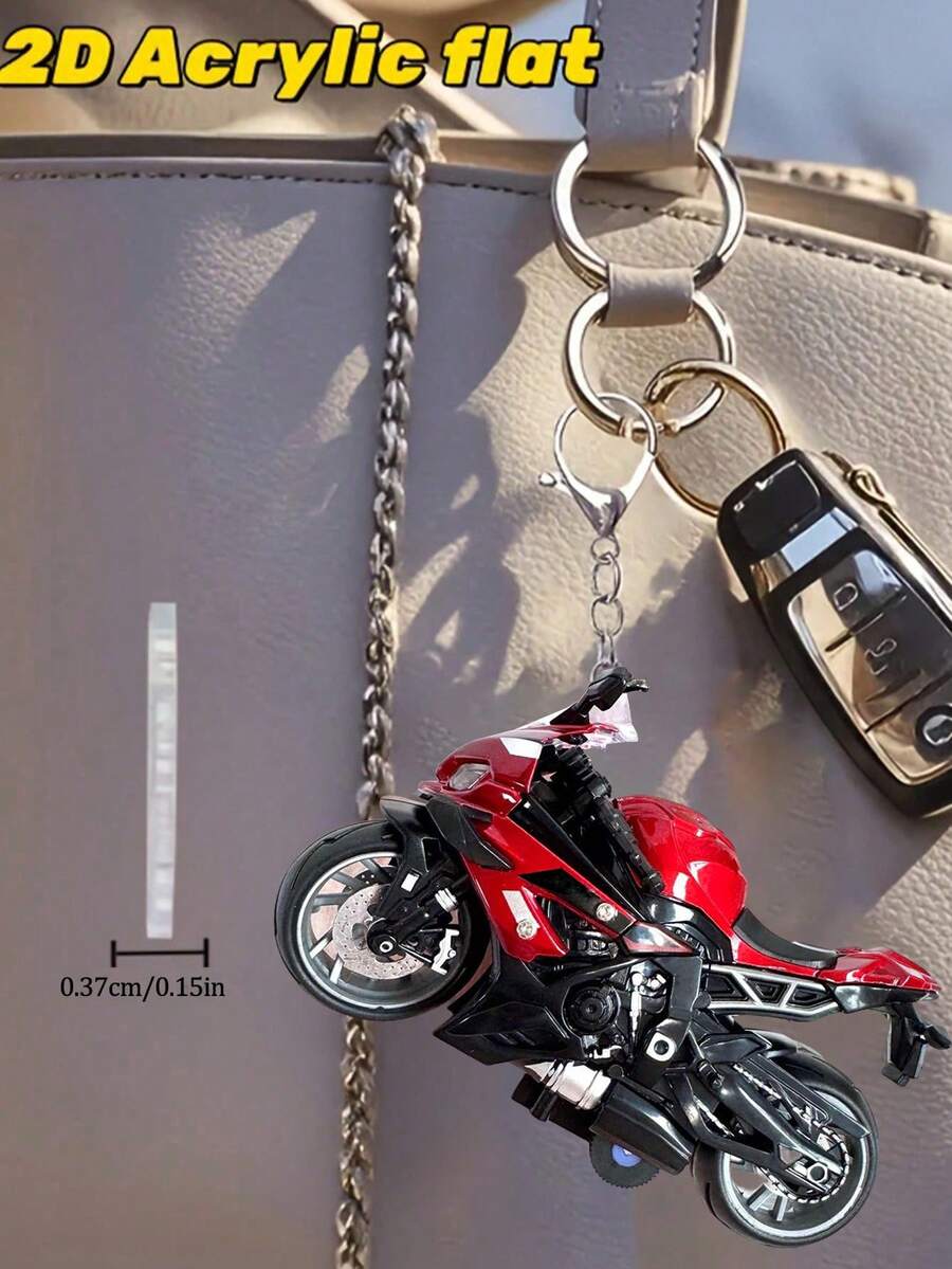2D ravni crni akrilni privesak za motocikl