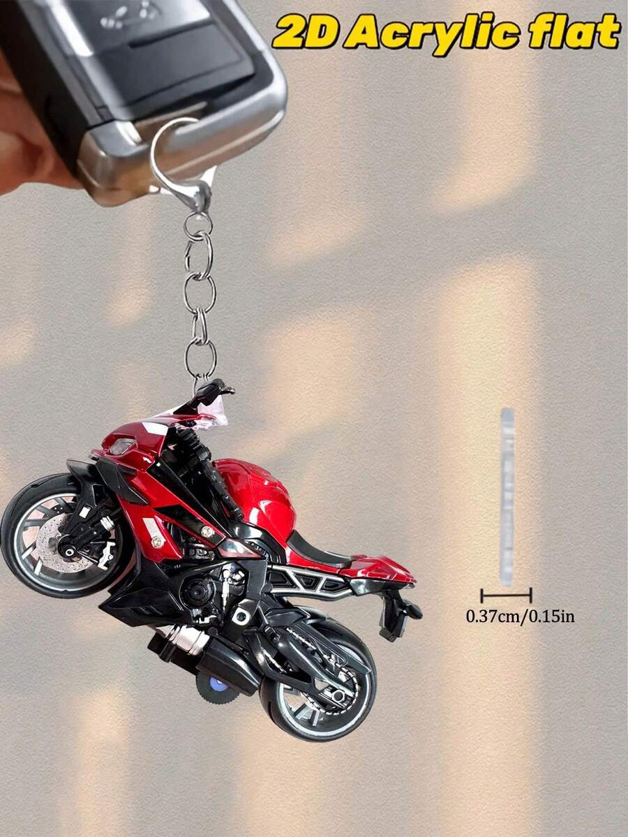 2D ravni crni akrilni privesak za motocikl