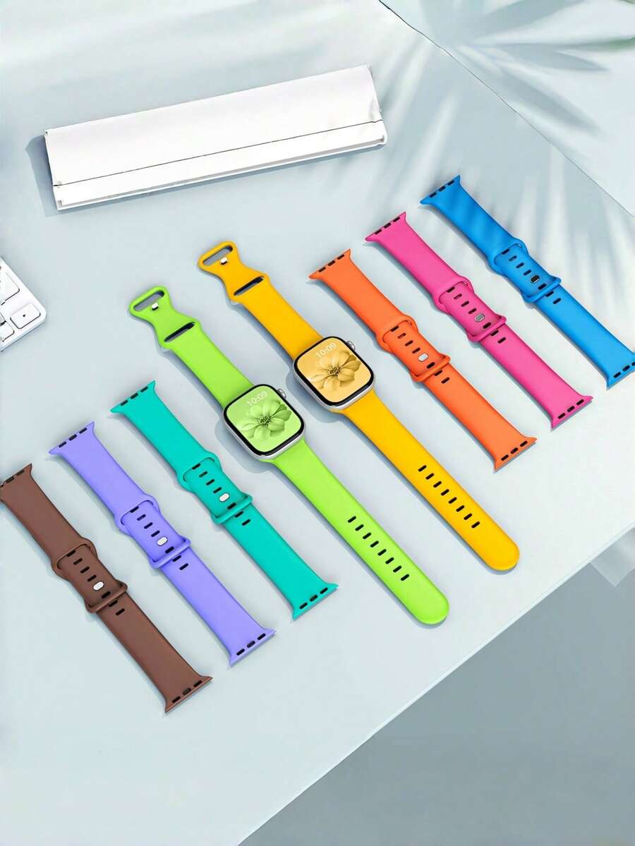 Unisex modni ležerni kaiš za sat od silikona , kompatibilan sa Apple Watch 38mm 40mm 41mm 45mm 46mm 44mm 49mm