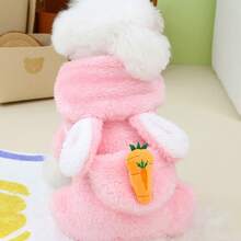 PETSIN Cuddly Thick Pet Jumpsuit – Cute Four-Legged Fleece Pajamas For Small Dogs & Cats, Cozy Autumn/Winter Outfit For Play And Relaxation