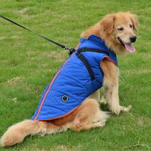Small Dog Winter Clothes With Harness Vest, Pet Warm Padded Coat