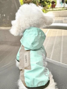Waterproof, Sunscreen And Dustproof Pet Raincoat | 2-Legged Hooded Zip-Up Pet Clothes For Dogs & Cats