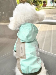 Waterproof, Sunscreen And Dustproof Pet Raincoat | 2-Legged Hooded Zip-Up Pet Clothes For Dogs & Cats