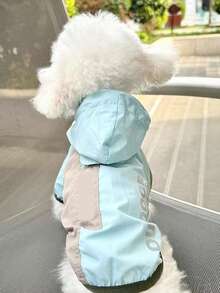 Waterproof, Sunscreen And Dustproof Pet Raincoat | 2-Legged Hooded Zip-Up Pet Clothes For Dogs & Cats