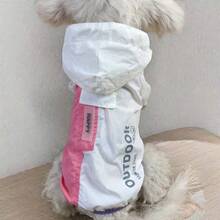 Waterproof, Sunscreen And Dustproof Pet Raincoat | 2-Legged Hooded Zip-Up Pet Clothes For Dogs & Cats