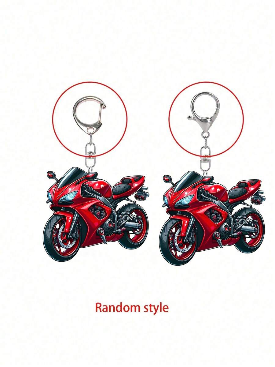 2D ravni crni akrilni privesak za motocikl