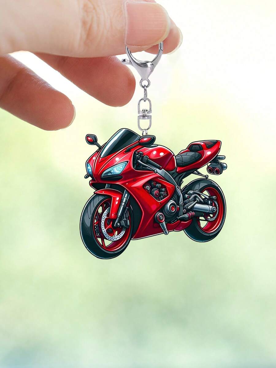 2D ravni crni akrilni privesak za motocikl