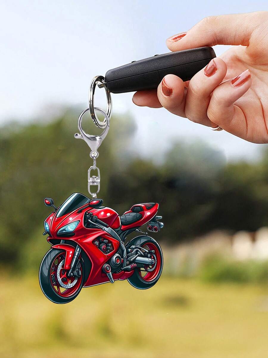 2D ravni crni akrilni privesak za motocikl