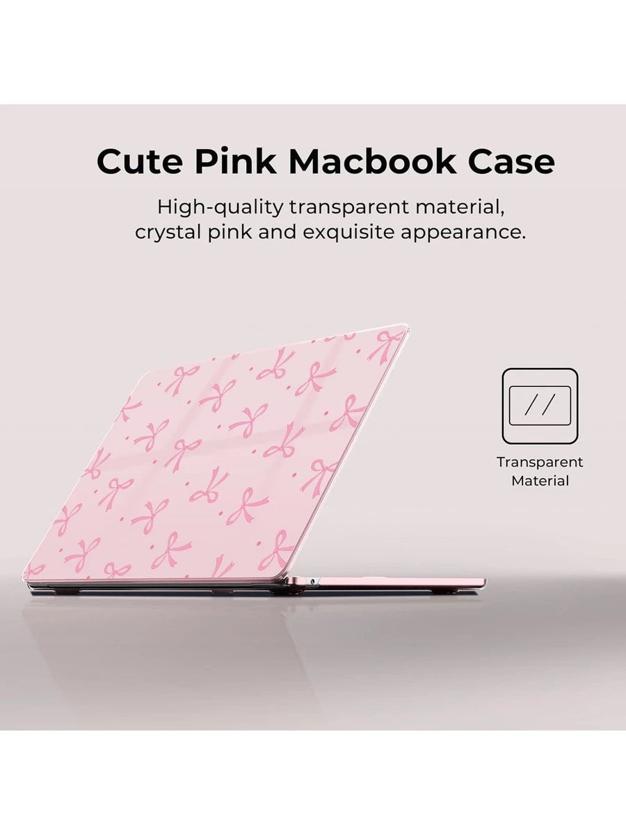 Prozirna zaštitna futrola za laptop sa mašnom, kompatibilna sa Apple notebook računarima