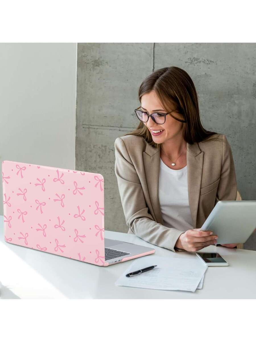 Prozirna zaštitna futrola za laptop sa mašnom, kompatibilna sa Apple notebook računarima