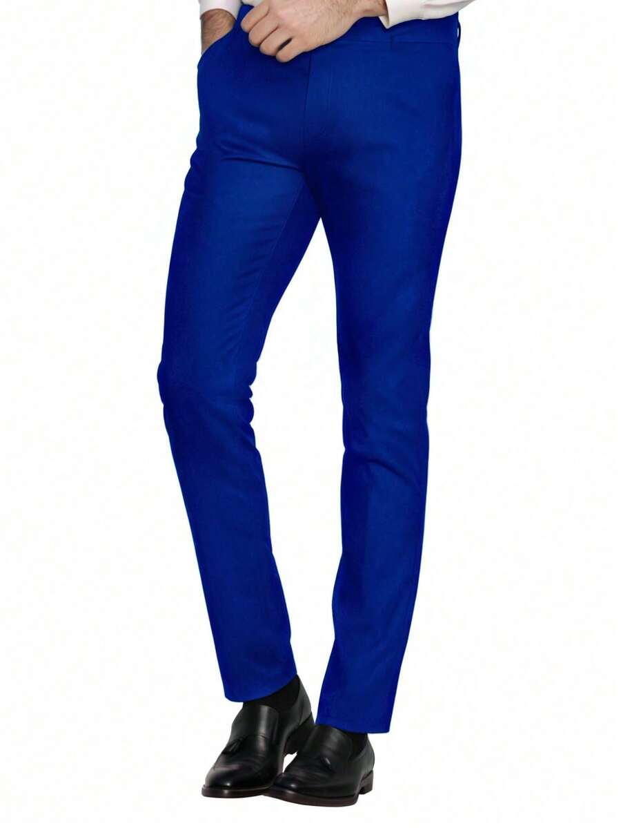 Muški poslovni komplet od 3 dela, uključuje sako, prsluk i pantalone, jednobojni, slim fit