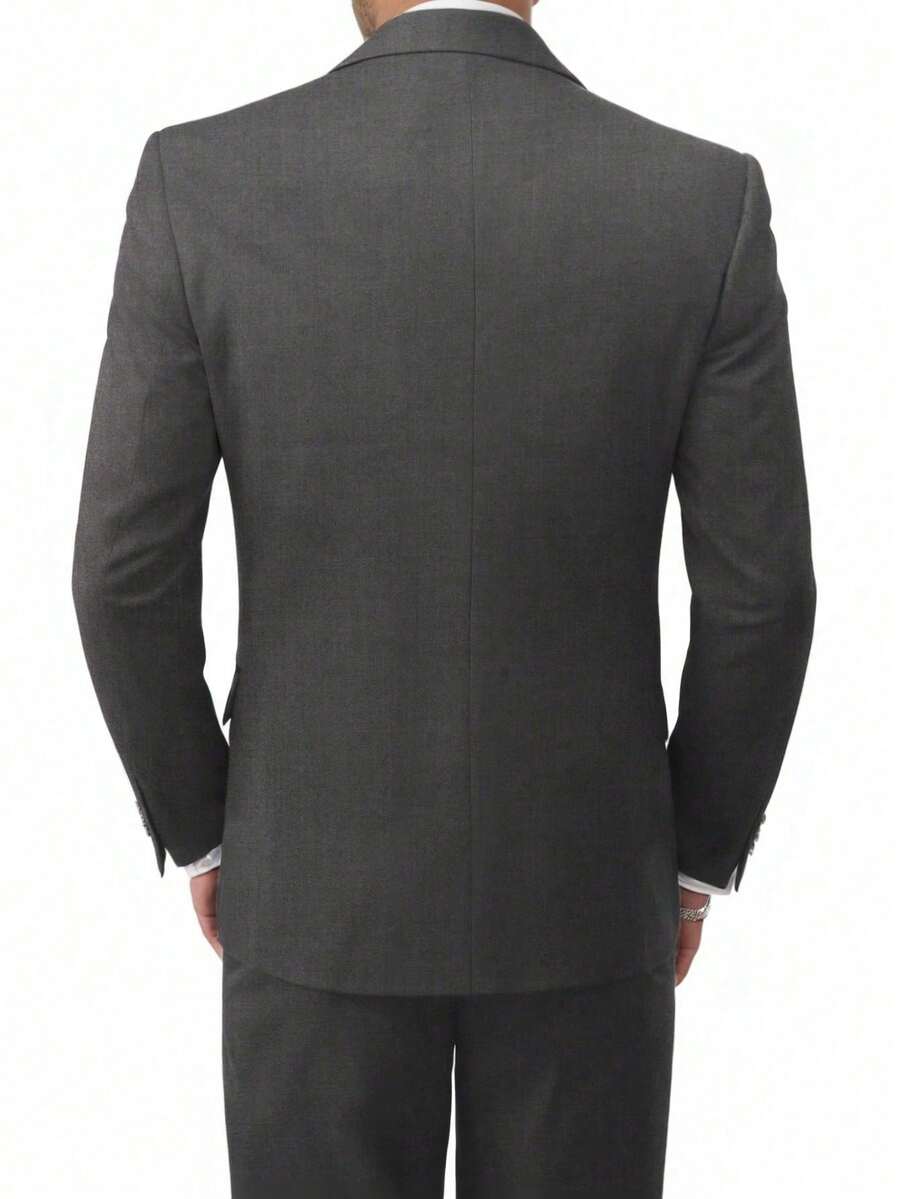 Muški poslovni komplet od 3 dela, uključuje sako, prsluk i pantalone, jednobojni, slim fit