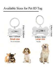 Ayotu Customized Pet Dog ID Tag, Personalized Laser Engraved Dog Tag And Owner's Love Tag, Customized Engraved Phone Tag, Cat & Dog ID Tag, Alloy Pendant Dog Collar