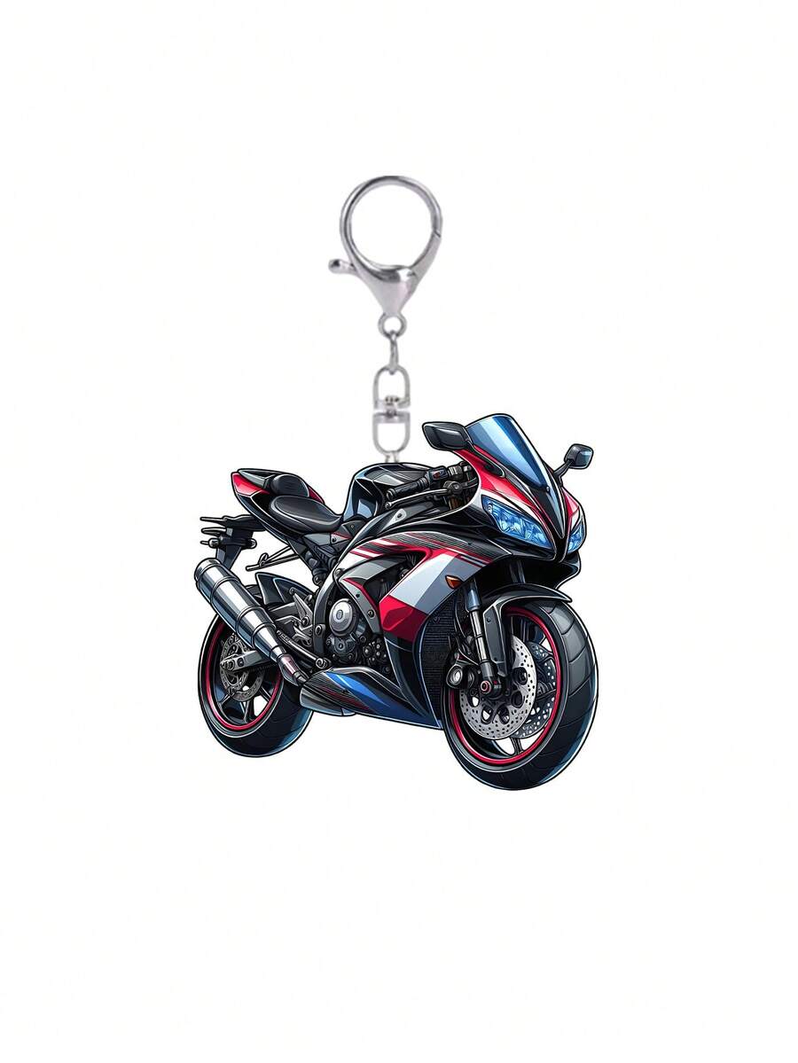 2D ravni crni akrilni privesak za motocikl